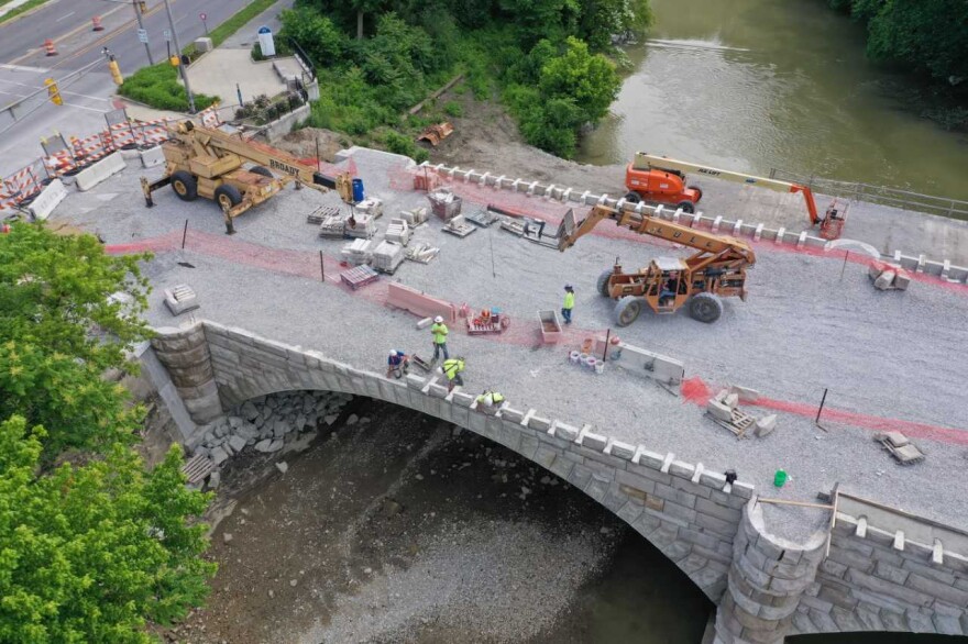 The Central Avenue Bridge over Fall Creek will open in July after being closed for more than two years.