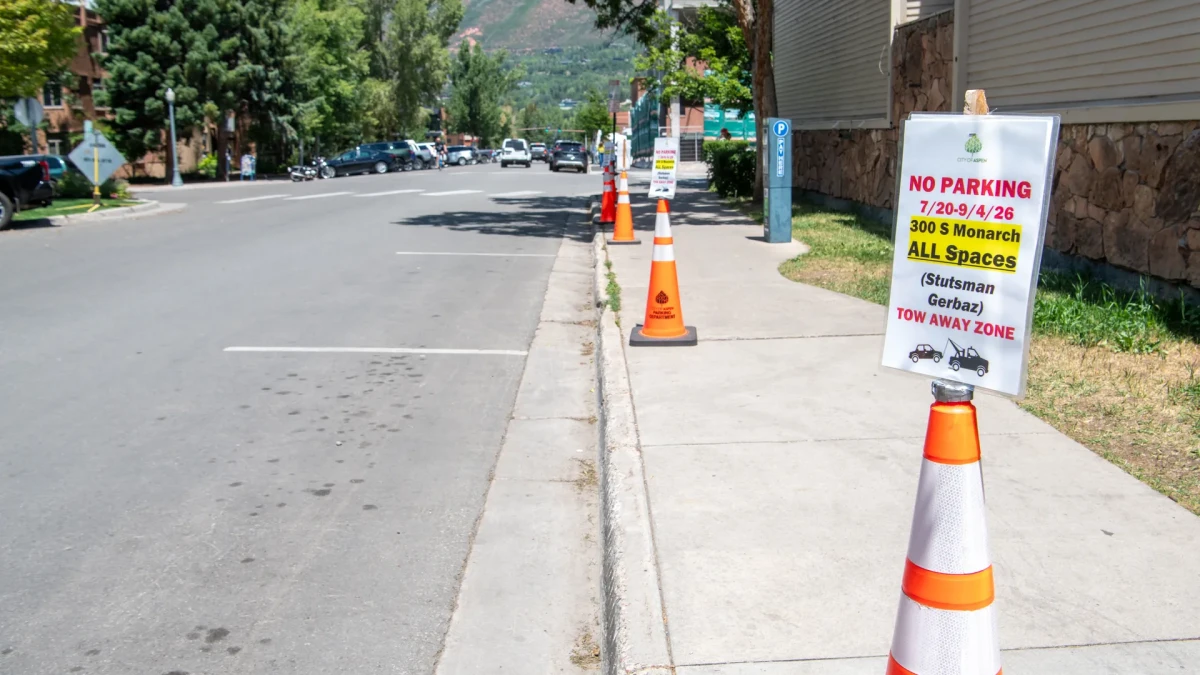 Downtown parking spots blocked for construction increased this year