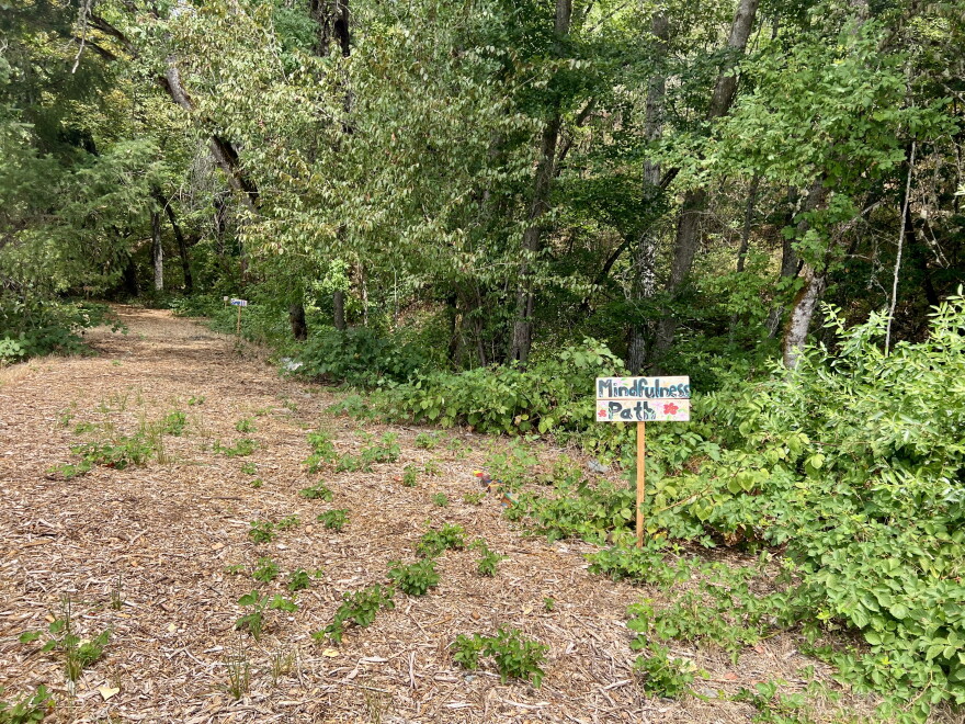 Ruby Ranch has several locations where clients can decide to do therapy. Ibarra says the mindfulness path is helpful for bringing clients into the present moment for sessions.