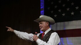 Former Alabama Chief Justice and U.S. Senate candidate Roy Moore speaks at a rally, Monday, Sept. 25, 2017, in Fairhope, Ala. (Brynn Anderson/AP)
