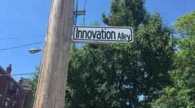 Innovation Alley stretches east-west between Russell and Washington streets a half-block north of Pike Street.