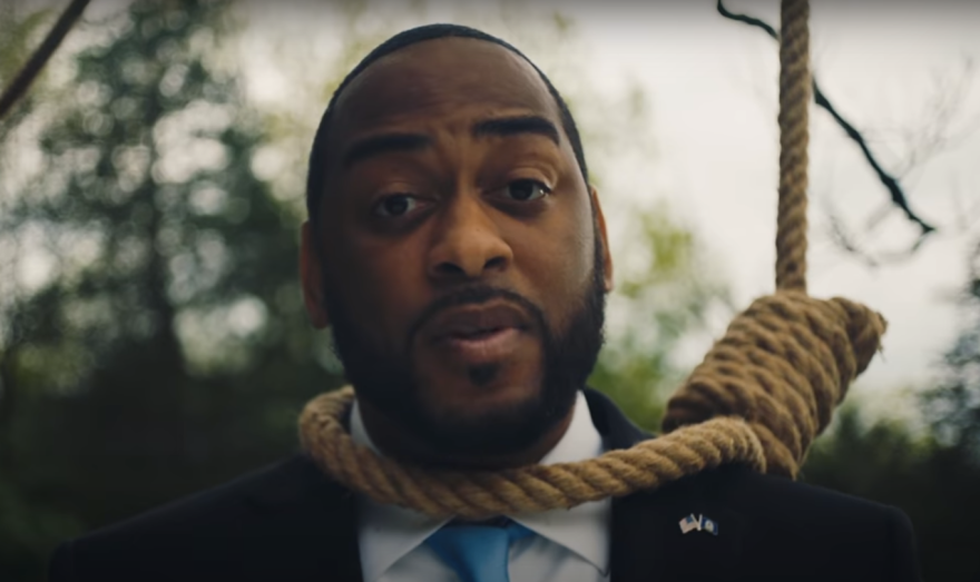 A screenshot of a new online ad released by Democrat Charles Booker's Senate campaign