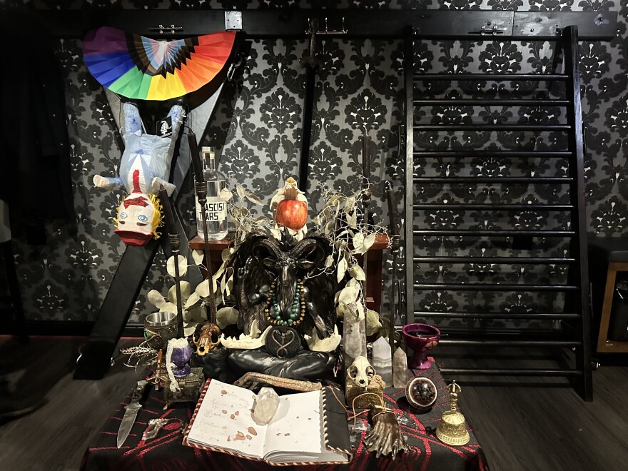 The alter set up at the Destruction Ritual in February 2025.