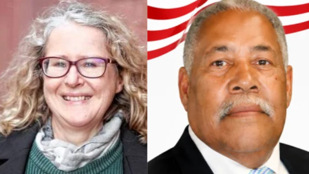 From left, Incumbent Pat Duffy is being challenged by Jose Candelario Garcia for the 3rd Hampden District seat.