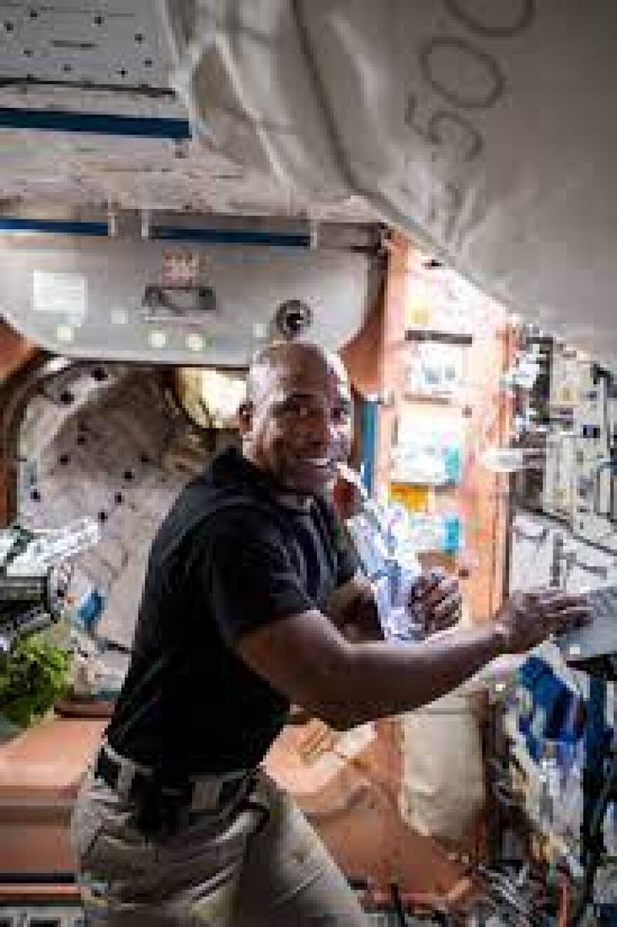 Astronaut Victor Glover on board the International Space Station.