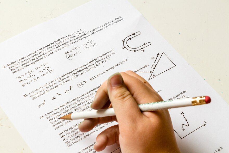 A person taking a test.