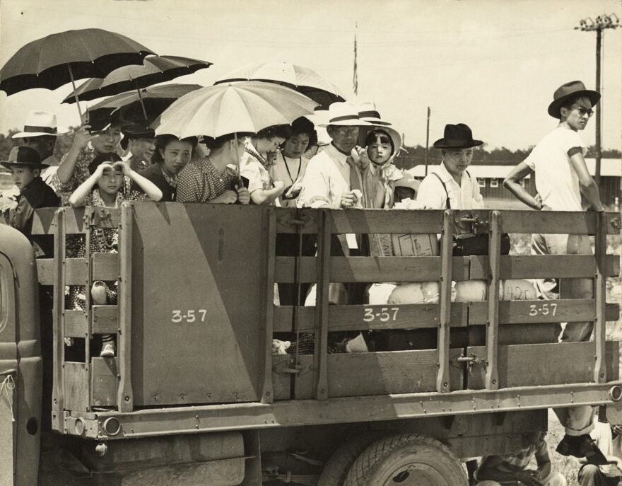 War Relocation Authority photo, taken at the Jerome concentration camp in Arkansas, June 18, 1944. (Courtesy Japanese American National Museum, gift of Dr. Toshio Yatsushiro and Lily Koyama)