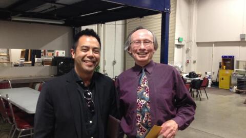 NWPR's Steve Reeder and Dr. Nikolas Caoile, Music Director of the Wenatchee Valley Symphony at a performance in 2015. Keep an eye out for Steve at concerts during the 2015/2016 Season. NWPR