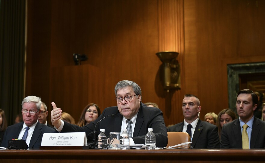 Attorney General William Barr testifies on Capitol Hill in Washington, D.C., on April 10, 2019.