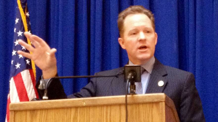 Rep. Randy Truitt, R-West Lafayette, addressed mass transit advocates at the Statehouse Tuesday.