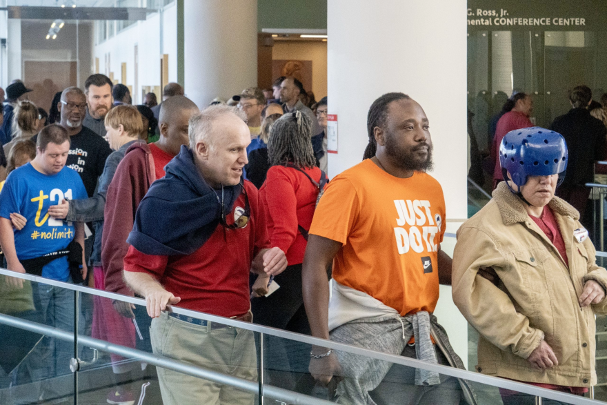 More than 200 people with disabilities, caretakers and health care professionals gathered in Raleigh on Oct. 21 for NC Medicaid Day of Action, an advocacy event organized by a coalition of two dozen statewide associations.