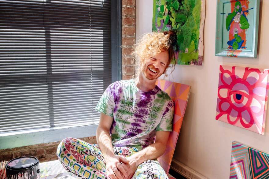 Artist Charlie Mann, known as "Guice Mann," helped organize a new holiday market for artists happening on Small Business Saturday in Negative Space at the Asian Town Center in Cleveland.