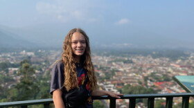 Rachelle Cox, seen here at a point of interest in Guatemala during her study abroad experience.