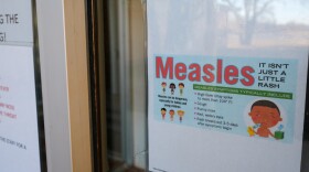 A sign is seen outside a clinic with the South Plains Public Health District, Feb. 23, 2025, in Brownfield, Texas. 