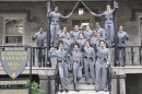 The cadets posed in their uniforms before graduation from West Point on May 21.