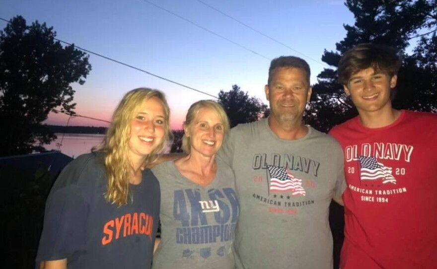 The Seitz family from left to right, Peyton, Liz, Jamie and Carter.