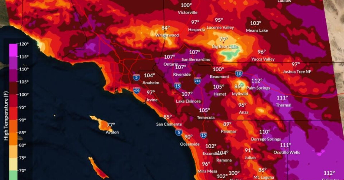Heat wave expected to end Wednesday, but Line Fire causes dangerous air ...