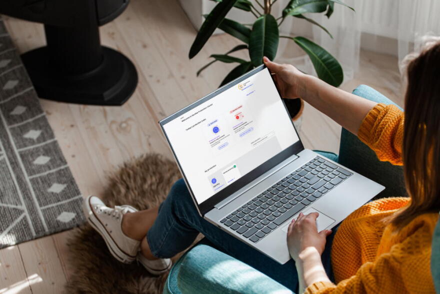 Someone looks at their personal information online. (Business Wire/AP)