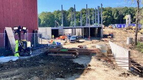 The Indiana Department of Natural Resources plans to demolish the Naragon Barn, pictured on the left, because they say it's too close to the $100 million inn and conference center they're building on Worster Lake at Potato Creek State Park.