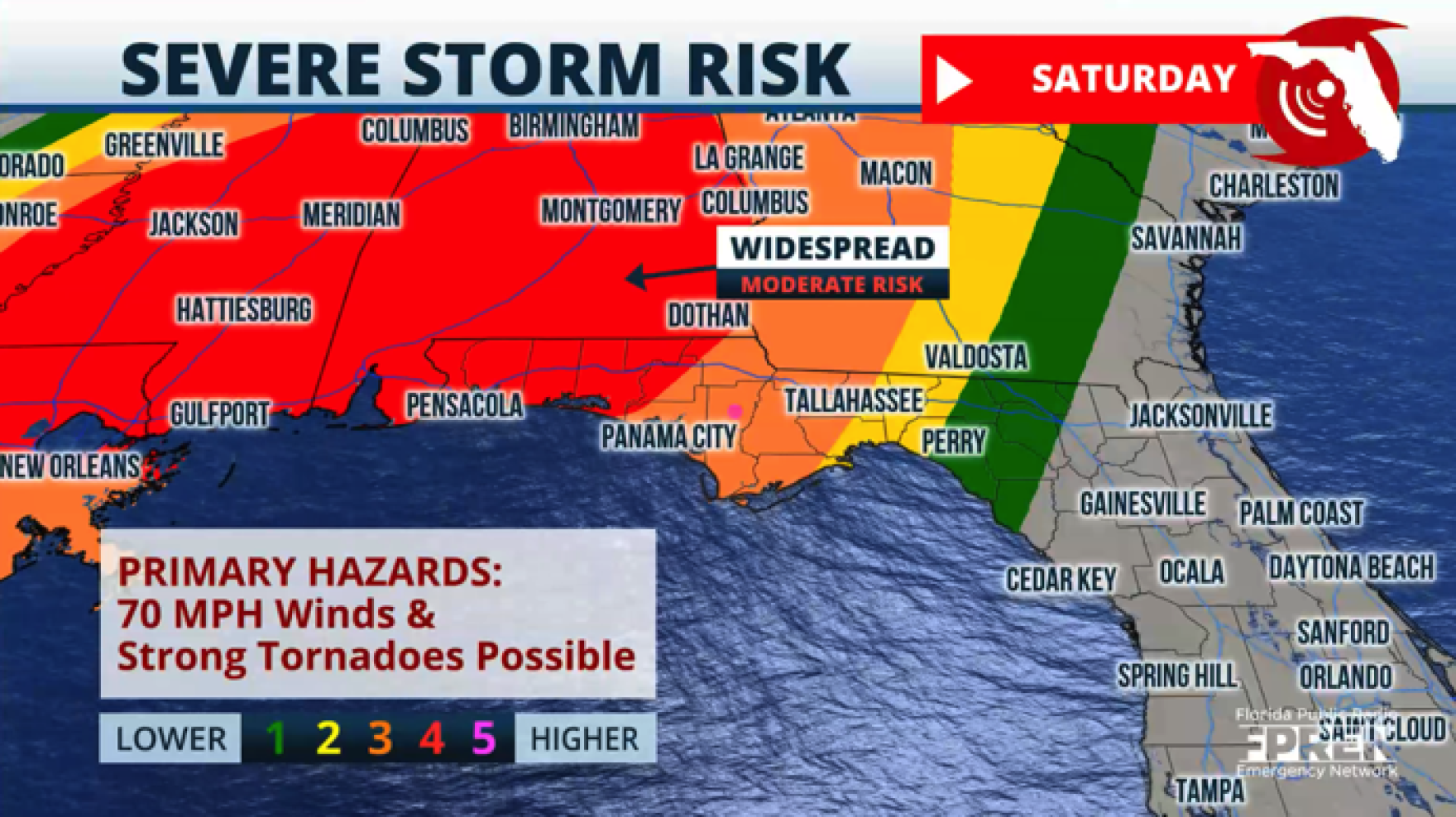 Friday to Sunday: Severe outbreak possible for parts of Florida, flood risk