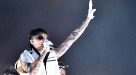 Mexican singer Peso Pluma performs at this year's Coachella festival.