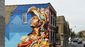 Mauricio Ramirez, who'll paint a mural in downtown Frankfort next week, produced this work in Chicago.
