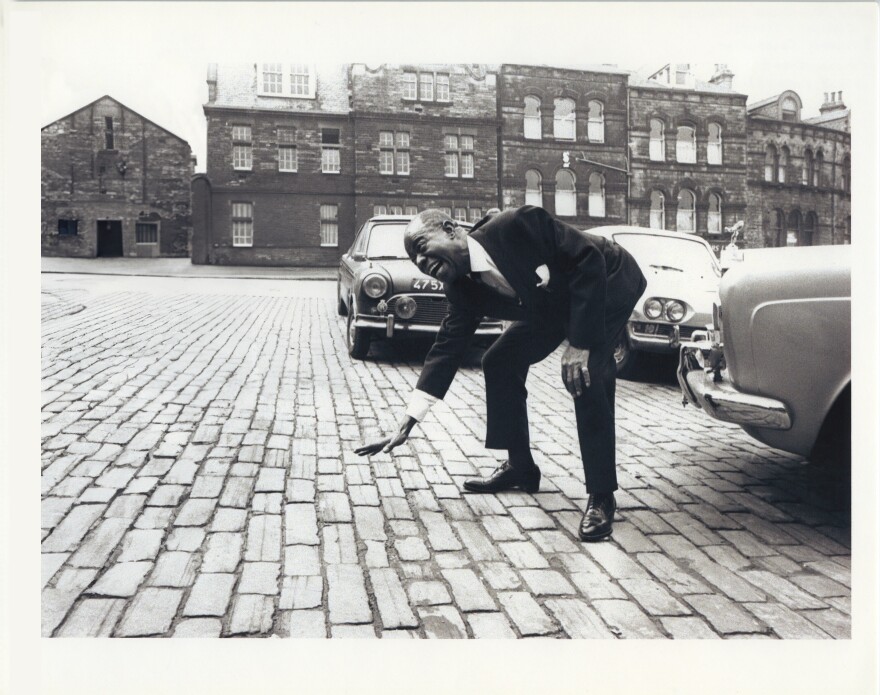 Louis Armstrong pictured during his 1968 tour in the UK.