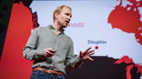 Rutger Bregman speaks at TED2017, in Vancouver, British Columbia, Canada. (Bret Hartman/Courtesy of TED via Flickr)