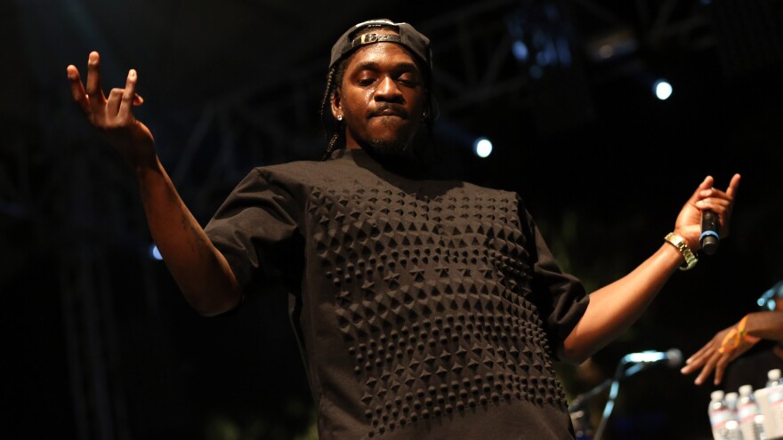 Pusha T performs during the 2013 Coachella Valley Music & Arts Festival in Indio, California.
