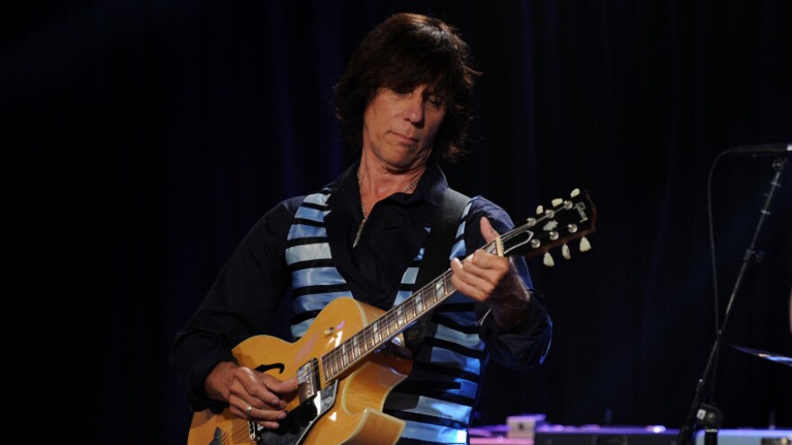 <p>Jeff Beck performs at Les Paul's 95th-birthday party at Iridium Jazz Club on June 9, 2010, in New York City.</p>