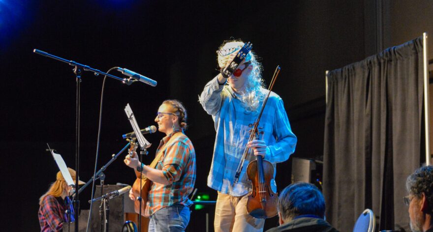 Hannah & Friends plays at Centennial Hall on Monday night at the 51st Alaska Folk Festival. April 6, 2026.