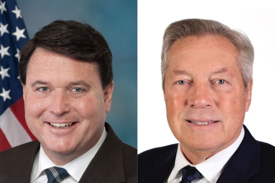 Attorney General Todd Rokita, left, may face a Republican challenger: Madison County Prosecutor Rodney Cummings.