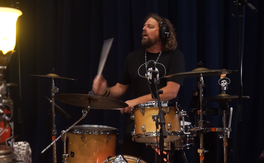 Miles Nielsen & The Rusted Hearts performing live in WNIJ's Studio A