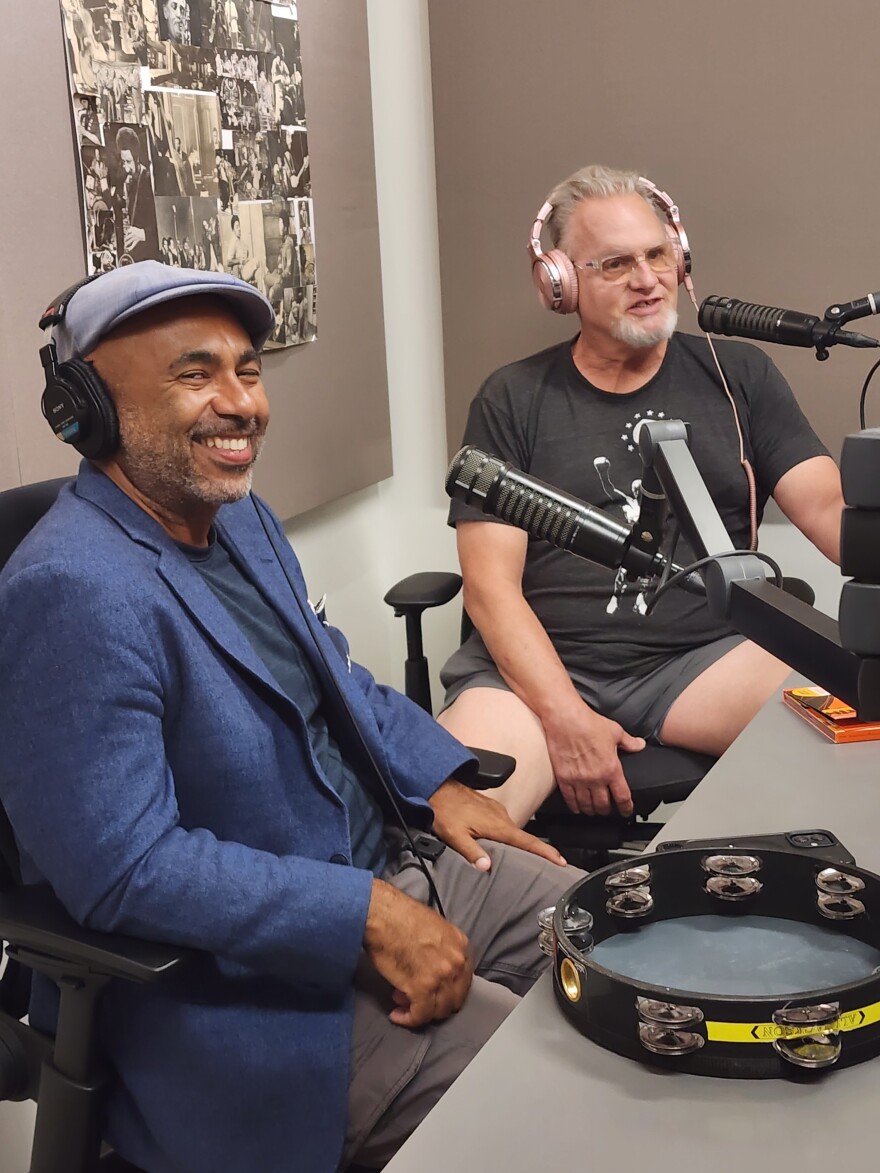 Ali Jackson and Mr. B at the Timko Broadcast Center.
