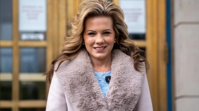 Bernadette Wilson, an entrepreneur and conservative activist, poses for a photo in front of the Alaska State Capitol after announcing a run for governor on May 13, 2025.