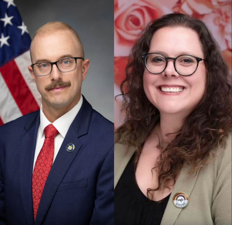 Republican State Sen. Mark Walczyk and Democrat Cassie Robbins-Forbus