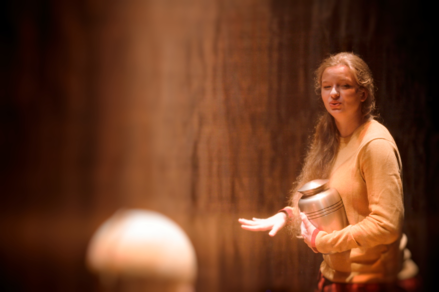 Laura Lillian Baggett in the Burning Coal Theatre Company production of "A Hundred Words for Snow" by Tatty Hennessy, directed by Jerome Davis.