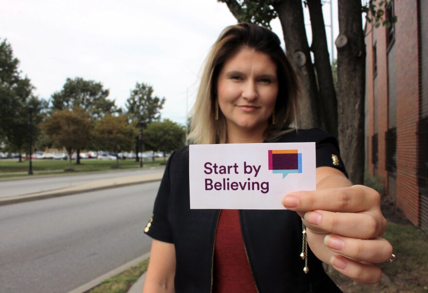 Geony Rucker says she was drugged and sexually assaulted when she was 18. Rucker is now an advocate for survivors in the Kansas City area.