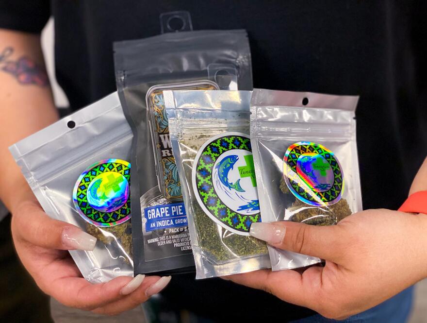 At Tumatzekwae Nobe, dispensary folks can find all kinds of cannabis products, but their most popular item comes straight from the tribe. The dispensary sells different cannabis strains cultivated by Nevada tribes.