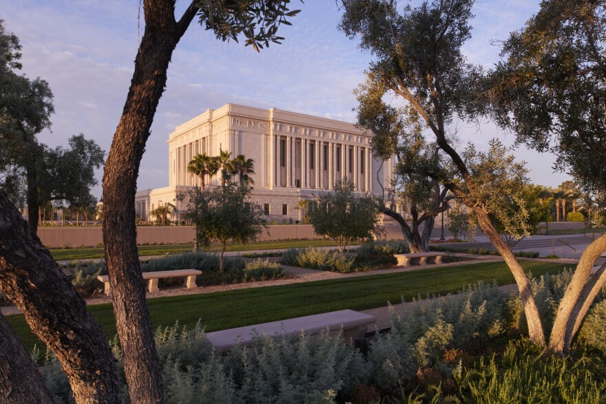 Mesa LDS Mormon Temple grounds
