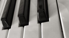 Close-up of keys on a piano.