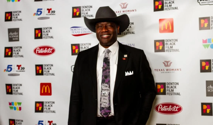 Gerard Hudspeth is one of four Republican candidates seeking the party’s nomination for Denton County Precinct 4 commissioner. Hudspeth, who’s in his last term as mayor of Denton, is shown before the Denton Black Film Festival’s premiere of Quakertown, USA on Jan. 29 at the Campus Theatre.