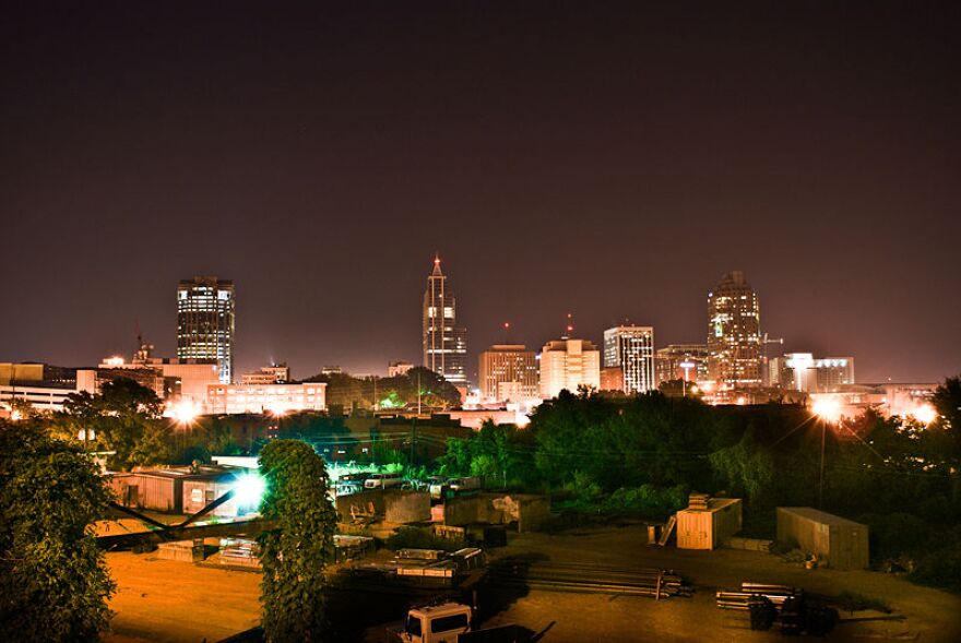 Downtown Raleigh Skyline viewed from Boylan Ave.