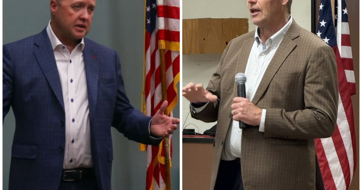 Kris Kobach touts record as Kansas attorney general while challenger Chris Mann attacks it