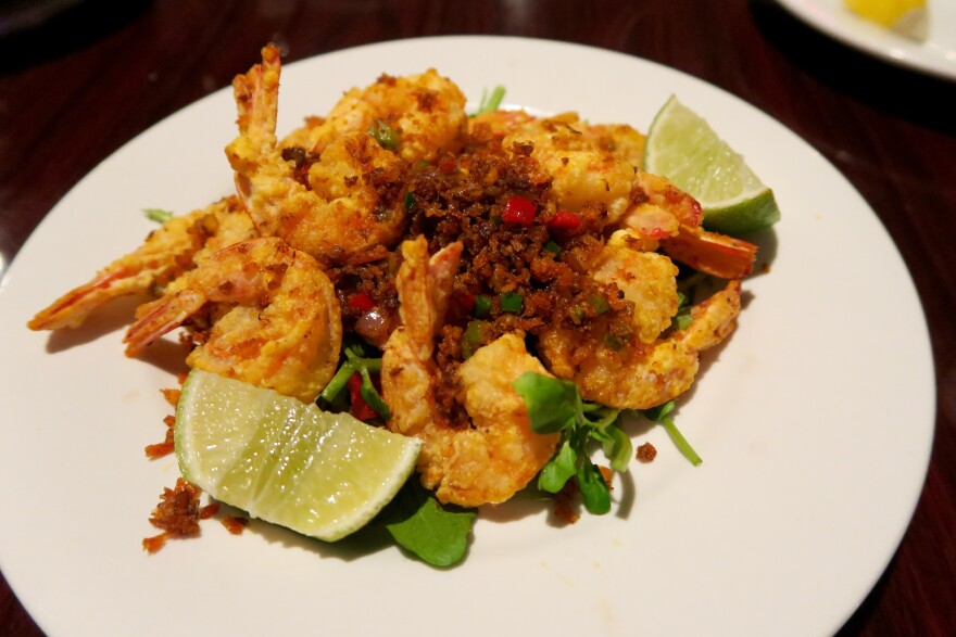 Szechuan pepper shrimp at Nine Roses in Gretna, La.