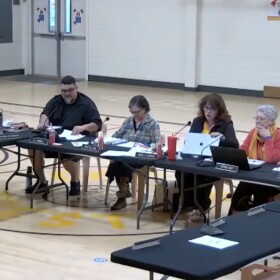 The Bandon School Board at a meeting on February. 9, 2026.