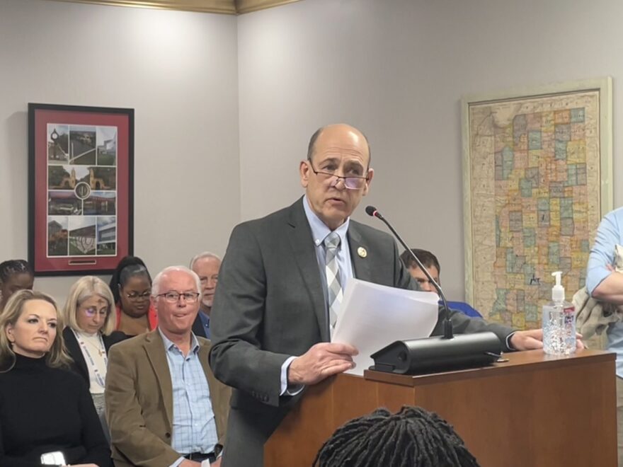 Sen. Gary Byrne in committee on Wednesday, March 5, 2025.