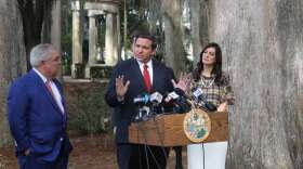 Gov. Ron DeSantis at a press conference in Winter Park in January announced a change in the state's approach to smokable medical marijuana.