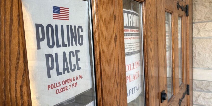 A polling place in Springfield during the March 2026 primary election.