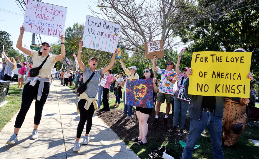 Protest Triangle 'No Kings' protests in Triangle | WUNC News